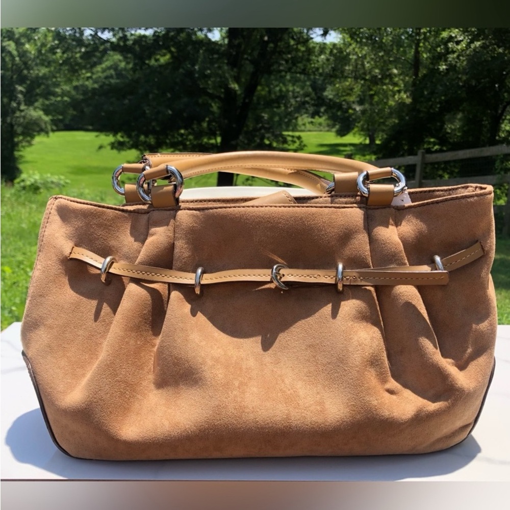 Elegant Tan Suede Women's Bag